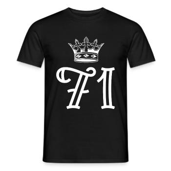 71 Couronne numérique - T-shirt homme - noir - Devant - AI Model Male 178 light (178cm)