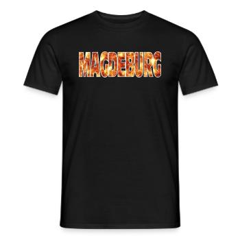 Magdeburg - Männer T-Shirt - Schwarz - Vorne - AI Model Male 178 light (178cm)