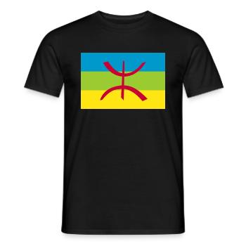 Amazigh Flag - Men's T-Shirt - black - Front - AI Model Male 178 light (178cm)