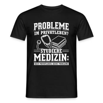 Privacy Study medicine - Men's T-Shirt - black - Front - AI Model Male 178 light (178cm)