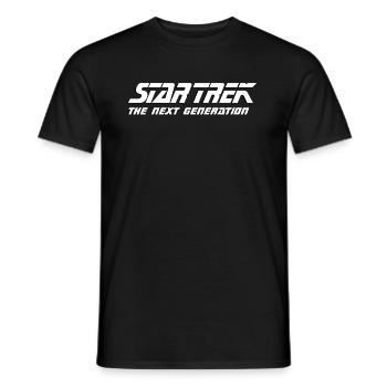 Star Trek The Next Generation Logo - Männer T-Shirt - Schwarz - Vorne - AI Model Male 178 light (178cm)