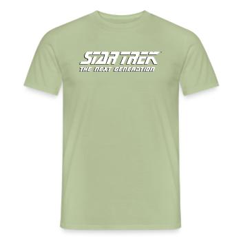 Star Trek The Next Generation Logo - Männer T-Shirt - Sage - Vorne - AI Model Male 178 light (178cm)
