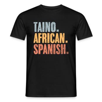 Vintage Taino African Spanish A Boricua Latino - Männer T-Shirt - Schwarz - Vorne - AI Model Male 178 light (178cm)