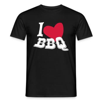 J'aime BBQ - T-shirt homme - noir - Devant - AI Model Male 178 light (178cm)
