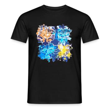 Purple Rabbitz Design No.1 - Men's T-Shirt - black - Front - AI Model Male 178 light (178cm)