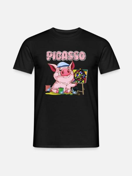 Pigasso comme Picasso - T-shirt homme - noir