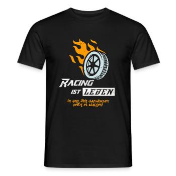 Racing Motorsport Rennfahrer Spruch - Männer T-Shirt - Schwarz - Vorne - AI Model Male 178 light (178cm)
