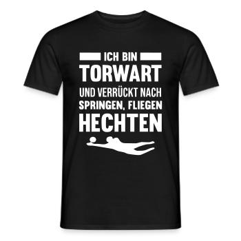 Torwart oder Torhüter - Männer T-Shirt - Schwarz - Vorne - AI Model Male 178 light (178cm)