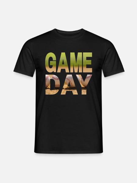 Game Day Baseball - Männer T-Shirt - Schwarz