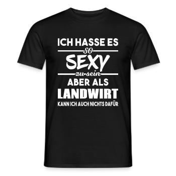 Sexy Landwirt - Männer T-Shirt - Schwarz - Vorne - AI Model Male 178 light (178cm)