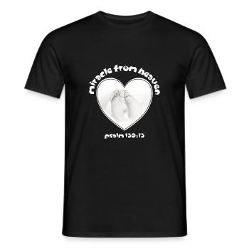 Miracle du dessein chrétien du ciel Psaume 139 - T-shirt homme - noir - Devant - AI Model Male 178 light (178cm)