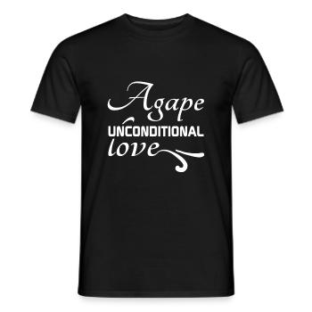 Christian Design Agape, Unconditional Love - Men's T-Shirt - black - Front - AI Model Male 178 light (178cm)