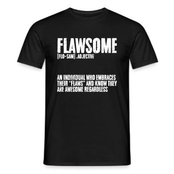Individu drôle et imparfait qui embrasse ses défauts - T-shirt homme - noir - Devant - AI Model Male 178 light (178cm)
