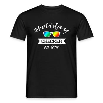 Holiday checker - cool - Men's T-Shirt - black - Front - AI Model Male 178 light (178cm)