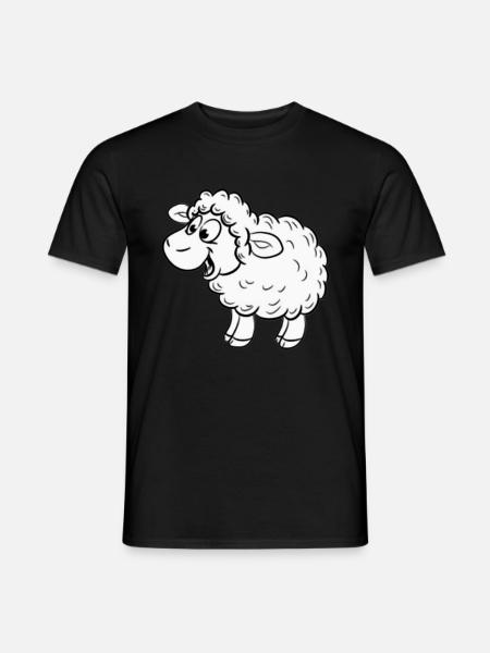 Kleines Baby-Schaf Schäfchen - Männer T-Shirt - Schwarz