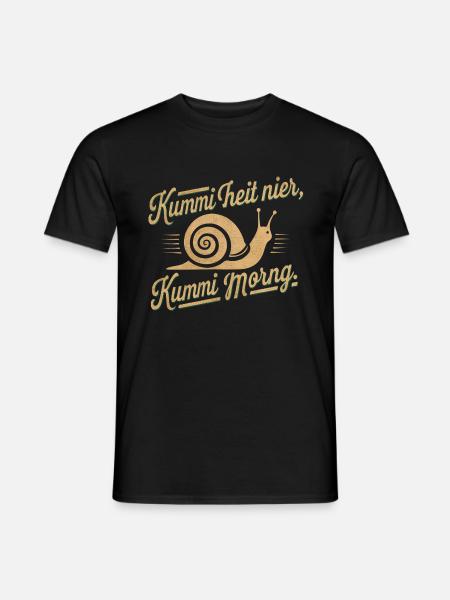 Frankenwaldshirts - Kummi heit nier - Männer T-Shirt - Schwarz