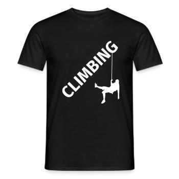 Klettern Kletterer Bergsteigen - Männer T-Shirt - Schwarz - Vorne - AI Model Male 178 light (178cm)
