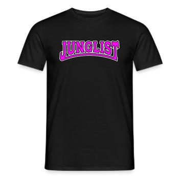 DNB Ladies Pink Junglist | Original Junglist - Men's T-Shirt - black - Front - AI Model Male 178 light (178cm)