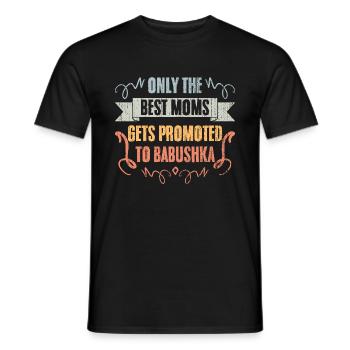 Seules les meilleures mamans sont promues au russe vintage - T-shirt homme - noir - Devant - AI Model Male 178 light (178cm)