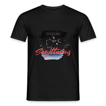Sagittarius, zodiac, stars, astrology - Men's T-Shirt - black - Front - AI Model Male 178 light (178cm)