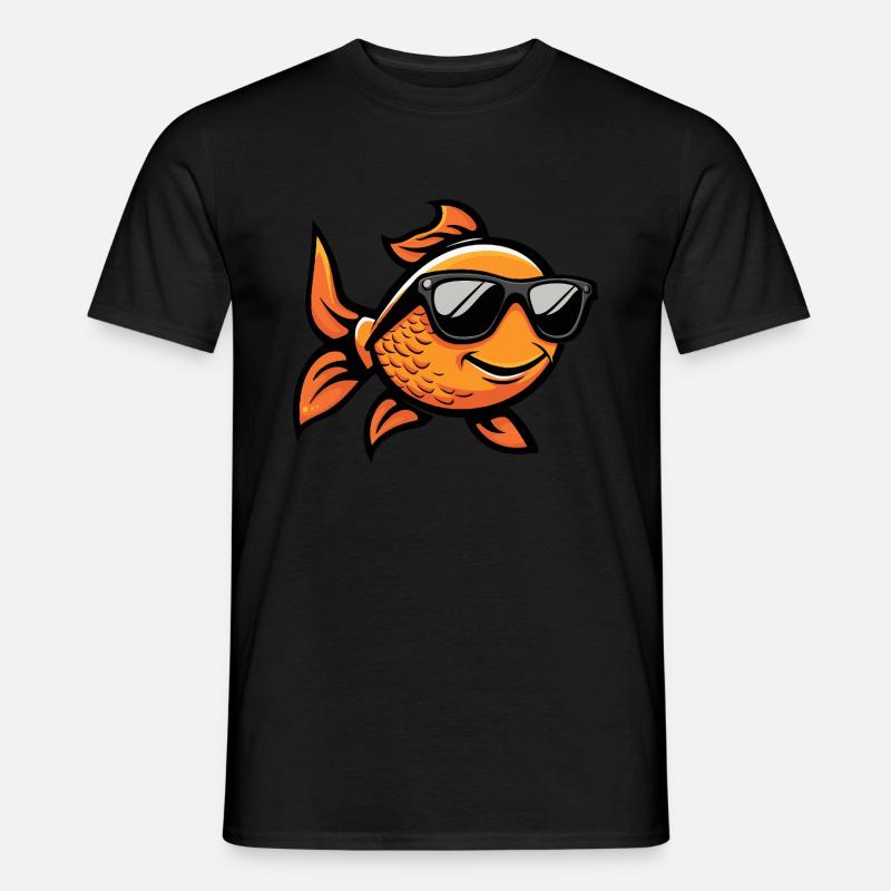 Goldfische Cool Tier - Männer T-Shirt - Schwarz