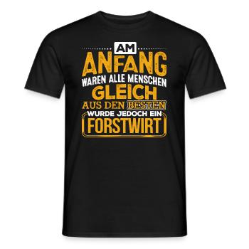 FORSTWIRT - Der Beste - Männer T-Shirt - Schwarz - Vorne - AI Model Male 178 light (178cm)
