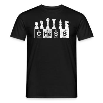 Nerd d'échecs de science - T-shirt homme - noir - Devant - AI Model Male 178 light (178cm)