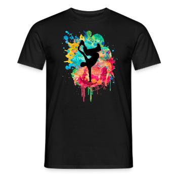 Breakdance Bboy Bgirl HipHop - Männer T-Shirt - Schwarz - Vorne - AI Model Male 178 light (178cm)