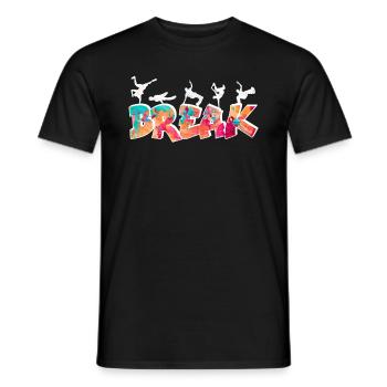 Breakdance Bboy Bgirl HipHop - Männer T-Shirt - Schwarz - Vorne - AI Model Male 178 light (178cm)