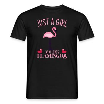 Flamant rose, colonie de flamants roses, flamants roses - T-shirt homme - noir - Devant - AI Model Male 178 light (178cm)