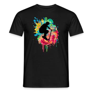 Sportliches Stuntscooter Design - Männer T-Shirt - Schwarz - Vorne - AI Model Male 178 light (178cm)