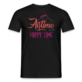 Roller coaster, roller coaster turbulence, ekg - Men's T-Shirt - black - Front - AI Model Male 178 light (178cm)