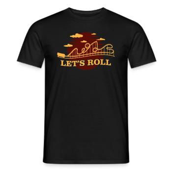 Roller coaster, roller coaster heartbeat, G forces - Men's T-Shirt - black - Front - AI Model Male 178 light (178cm)