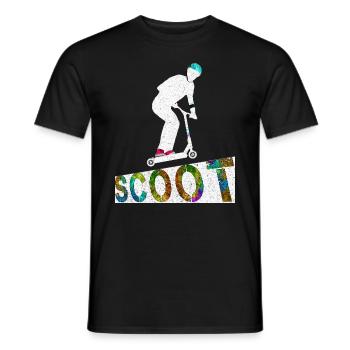 Patins de patins de cascade - T-shirt homme - noir - Devant - AI Model Male 178 light (178cm)