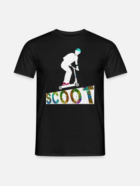 Stunt Scooter Skatehalle Training - Männer T-Shirt - Schwarz