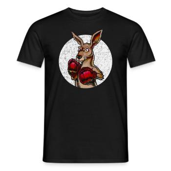 Boxer Kangourou pour les arts martiaux - T-shirt homme - noir - Devant - AI Model Male 178 light (178cm)