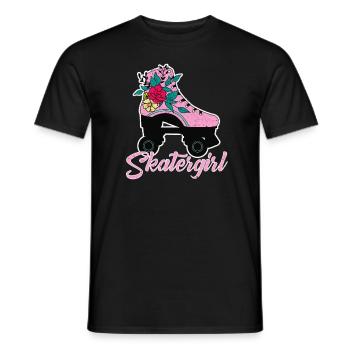 Skatergirl - Rollschuh Design - Männer T-Shirt - Schwarz - Vorne - AI Model Male 178 light (178cm)
