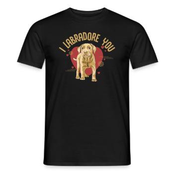 Labrador, Labrador Hund, Labrador retriever, - Männer T-Shirt - Schwarz - Vorne - AI Model Male 178 light (178cm)