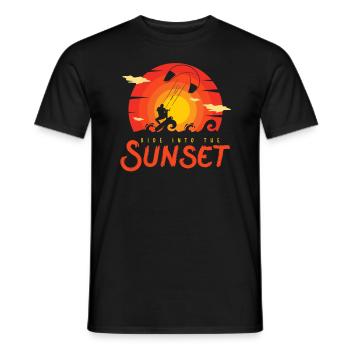 Kitesurfing, Kitesurfing Kitesurfen, Kite, - Men's T-Shirt - black - Front - AI Model Male 178 light (178cm)
