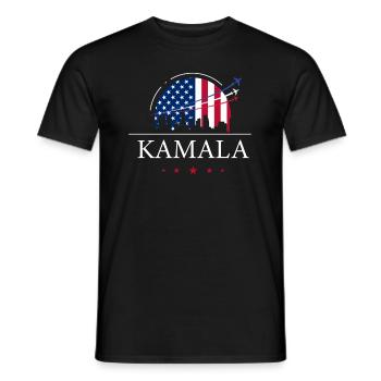 Kamala Harris, Kamala Harris Politics, Kamala - Men's T-Shirt - black - Front - AI Model Male 178 light (178cm)