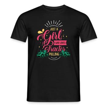 tractor pulling, tractor pulling, drag, - Men's T-Shirt - black - Front - AI Model Male 178 light (178cm)