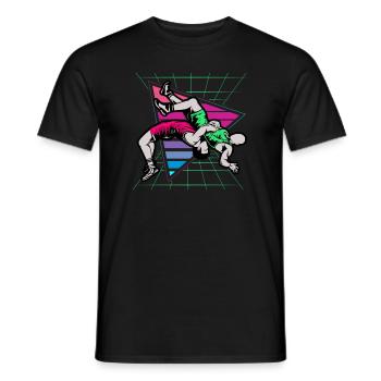 Lutte, Lutteur, 2021, - T-shirt homme - noir - Devant - AI Model Male 178 light (178cm)