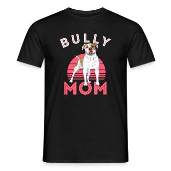 american bully, american bully pitbull, dog, - Men's T-Shirt - black - Front - AI Model Male 178 light (178cm)