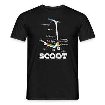 Scooters cascadeurs - scooters en détail - T-shirt homme - noir - Devant - AI Model Male 178 light (178cm)
