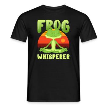Grenouille, grenouille grenouille, émoticône grenouille, - T-shirt homme - noir - Devant - AI Model Male 178 light (178cm)
