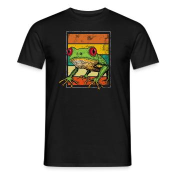 Grenouille, grenouilles propriétaires, aime les grenouilles, - T-shirt homme - noir - Devant - AI Model Male 178 light (178cm)