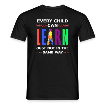 Enseignement spécial enseignants, pédagogie spécialisée - T-shirt homme - noir - Devant - AI Model Male 178 light (178cm)