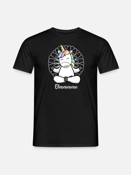 Meditation Unicorn - Yoga Unicorn - Men's T-Shirt - black