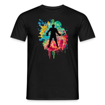 Ice Hockey Players - Men's T-Shirt - black - Front - AI Model Male 178 light (178cm)