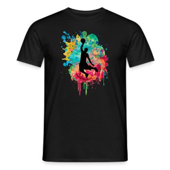 Basketball Spieler - Männer T-Shirt - Schwarz - Vorne - AI Model Male 178 light (178cm)